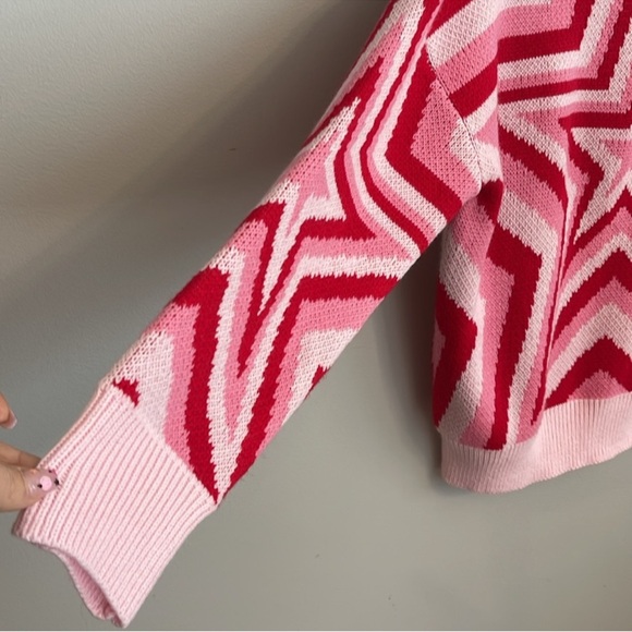SHEIN Pink and Red Knit Sweater - Picture 9 of 13